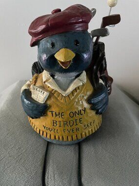 Humorous "The Only Birdie you'll Ever See!" Resin Style Golfing Birdie